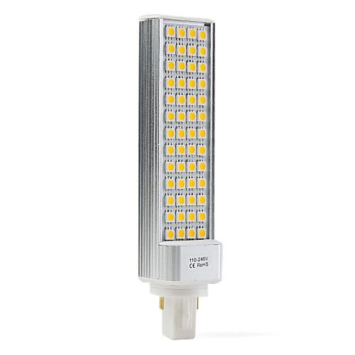 Светодиодная лампа G24 8 Вт 52x5050 SMD 520-600 лм 2500-3500 K теплый белый свет (110-240 В)