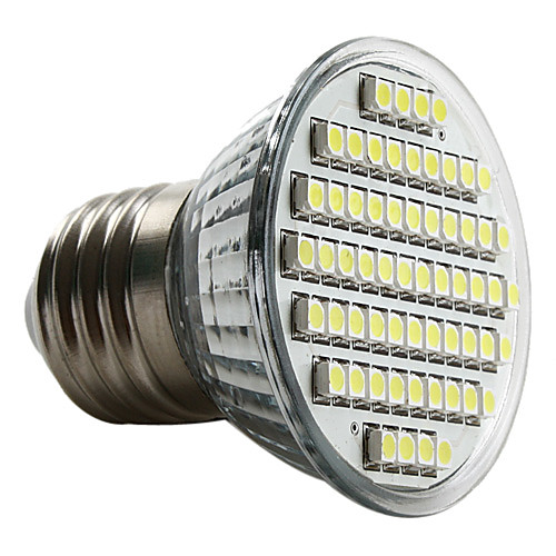 Светодиодная точечная лампа E27 60-3528 SMD 3-3,5 В 6000-6500 К естественный белый свет (230 В)