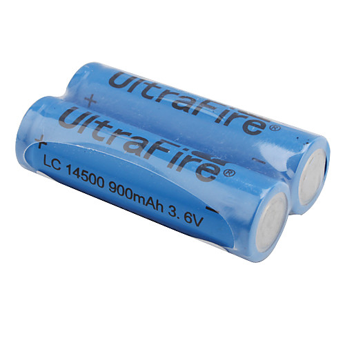 UltraFire LC 14500 3.6v 900mAh перезаряжаемые литий-ионные батареи (2 шт, синий)