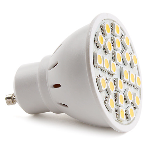 GU10 5050 SMD 24 под руководством теплый белый 130-150lm лампочки (230, 3-3.5W)