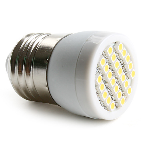 Светодиодные лампы, теплый белый свет, E27 1.5W 24x3528 SMD 50-60LM 2800-3200K, (230)