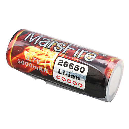 marsfire 26650 3.7v 5000mAh литий-ионного аккумулятора (красный)