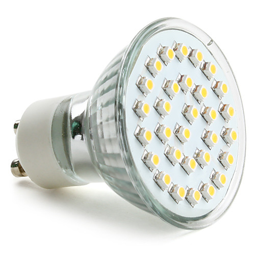 gu10 2w 30x3528 SMD 70-90lm 2800-3200K теплый белый свет привели пятно лампы (230)