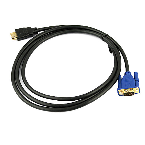 Позолоченные HDMI v1.3 мужчины к VGA HD-15 контактный разъем кабеля (5 футов, 1,5 м)