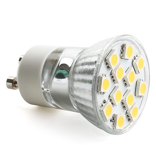 Точечная LED лампа (230V), теплый белый свет, GU10 2W 12x5050 SMD 120-140LM 2800-3200K