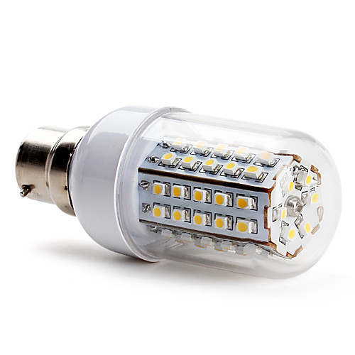 b22 66x3528 SMD 3.5W 430lm 2800-3200K теплый белый свет лампы привело кукурузы (220-240V)