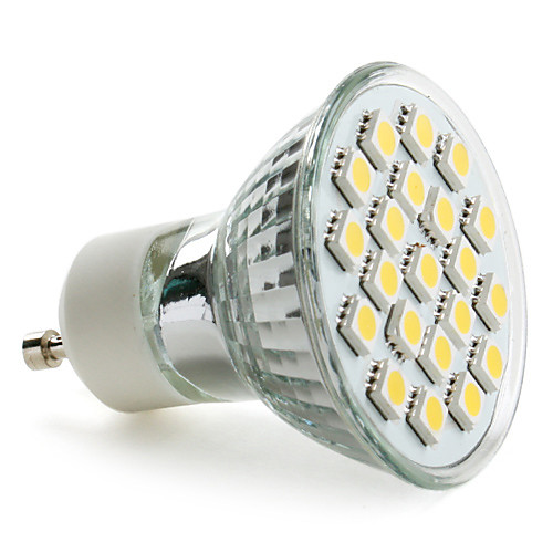 Светодиодная точечная лампа-спот GU10 3.5W 21x5050 SMD 200-220LM 2800-3200K теплый белый свет (230V)