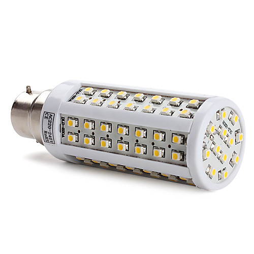 b22 96x3528 SMD 5W 650lm 2800-3200K теплый белый свет лампы привело кукурузы (220-240V)