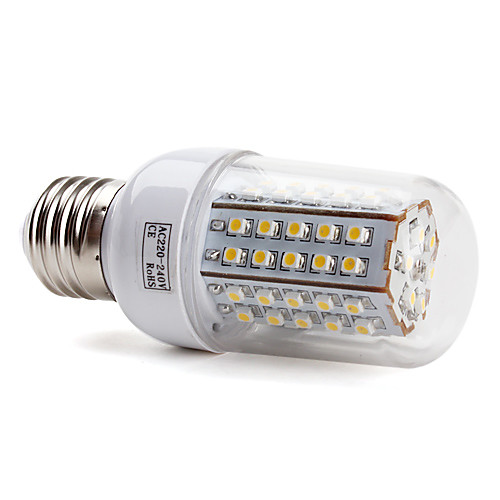 e27 66x3528 SMD 3.5W 430lm 2800-3200K теплый белый свет лампы привело кукурузы (220-240V)