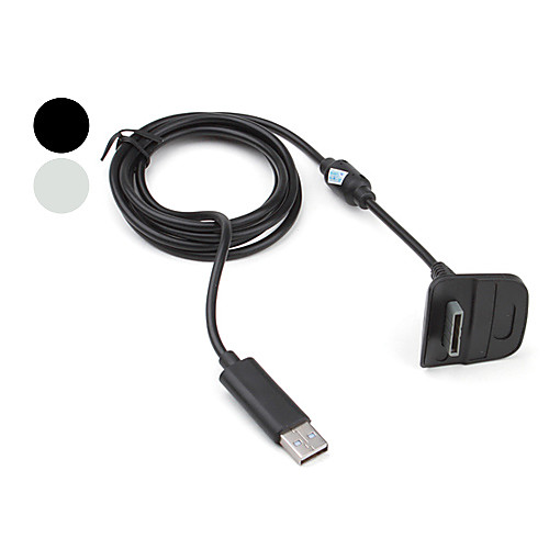 USB кабель для зарядки для беспроводного геймпада Xbox 360 (1,6 м, ассортимент цветов)
