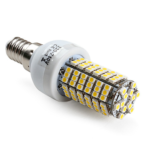 E14 6.5W 120x3528 SMD 400LM 2800-3300K теплый белый свет лампы привело кукурузы (220-240V)