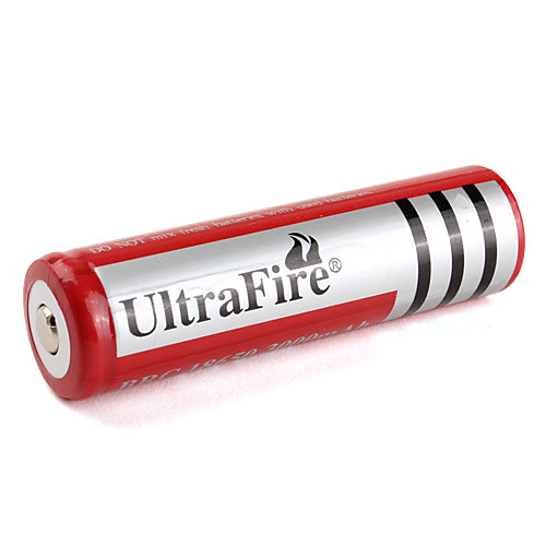 UltraFire BRC 18650 3.7V Li-ion перезаряжаемые батарейки (Red, 3000mAh)