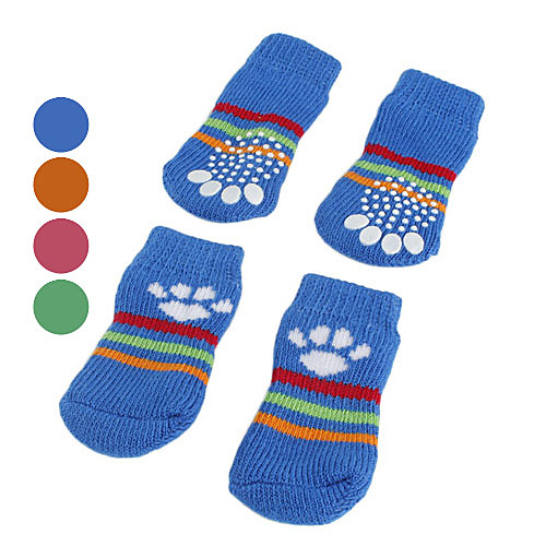 след кошки противоскользящие носки для собак (SL, разные цвета)