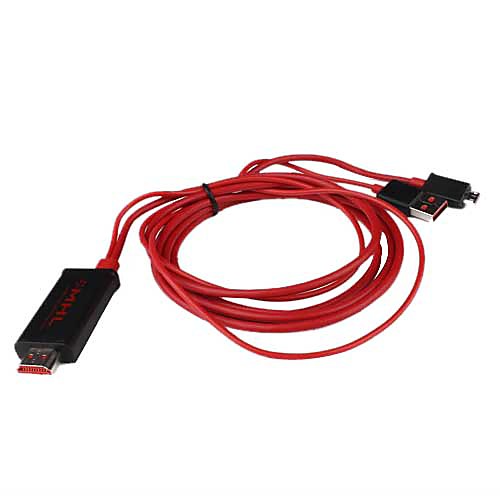 Micro USB в HDMI адаптер кабель для Samsung Galaxy и других телефонов (красный, 200 см)