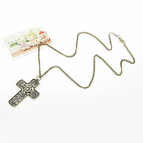 Модное ожерелье с подвеской в виде креста