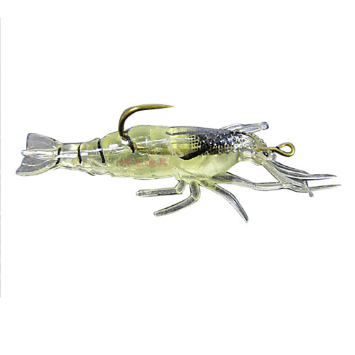 Мягкие Fishing Lure серебристых Креветки приманки 5G 40MM (4 шт / уп)