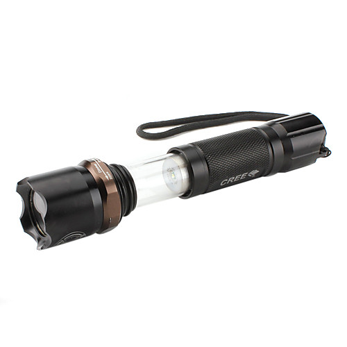 кемпинг зум 3-режиме Cree XR-E Q5 удара панели светодиодный фонарик (210LM, 1x18650)