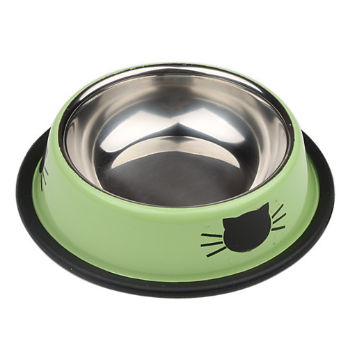 Cat Pattern из нержавеющей Pet Bowl стиль