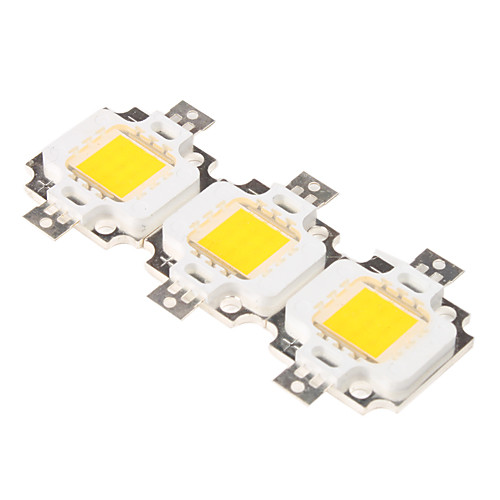 Интегрированный LED модуль (9-11V, 3 шт.), теплый белый свет. DIY 10W 800-900LM 2850-3050K