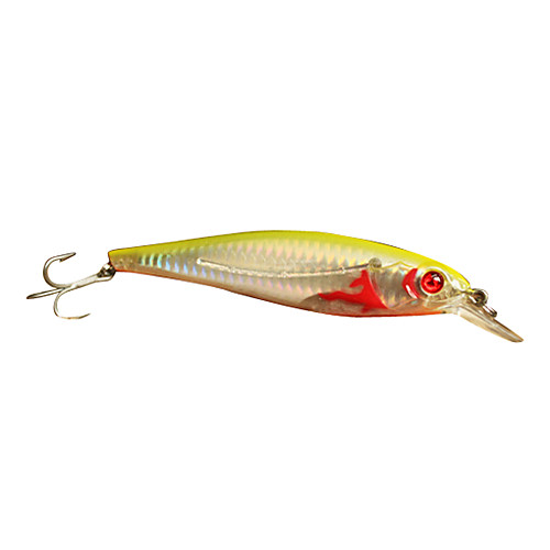 Жесткий Bait Minnow 0,6 метра плавающей рыбалка пластиковые приманки 70MM 6G (1pc/color ассорти)