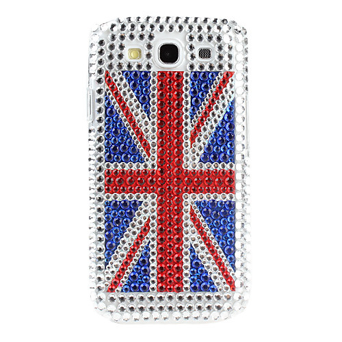 Сияющий Rhinestone флага Англия Pattern Жесткий чехол для Samsung Galaxy I9300 S3