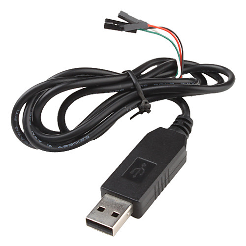 PL2303HX конвертер USB в TTL USB в COM кабельного модуля (черный, 1 м)