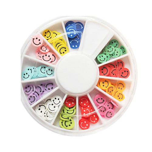 12-цветной пластик Твинкл Nail Art украшения поводов для радости!