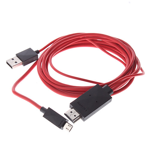 MHL Micro USB мужчина к HDMI мужчина к USB Мужской кабель адаптера для Samsung Galaxy S3 I9300