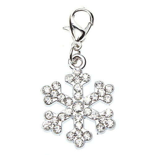 Украшенные стразами Snow Flake Стиль Воротник Charm для собаки кошки