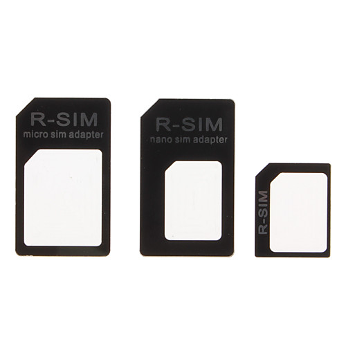 Micro Sim Sim и нано-адаптер для iPhone 4, iPhone 4S и iPhone 5 (черный)