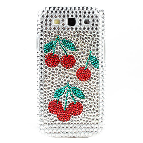 Сияющий Rhinestone Cherry Pattern Жесткий чехол для Samsung Galaxy I9300 S3