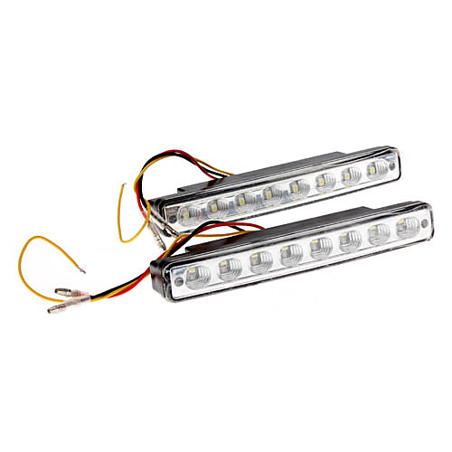 1.5W 8-LED White Light автомобилей дневные ходовые огни (2-Pack)