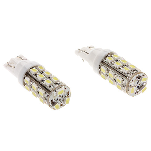 T10 27x1206 SMD белый свет Светодиодные лампы для автомобилей (2-Pack, 12В)