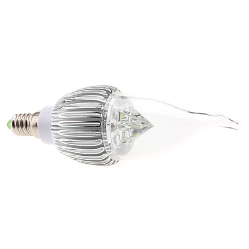 Dimmable E14 4W 320-360LM 6000-6500K Белый свет природных светодиодные свечи лампы (85-265В)