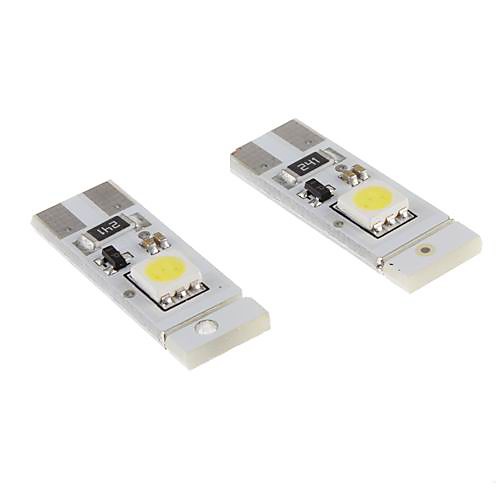 CANBUS T10 0.5W 2x5050 SMD светодиодные лампы белого автомобиля для чтения / Turn Signal / Light Side Marker (12V, 2-Pack)