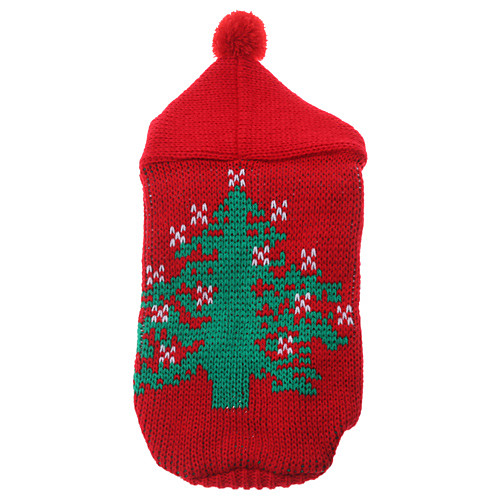 Прекрасная Рождественская елка Pattern свитер с крышкой для Собаки Кошки (Красный, XS-XL)