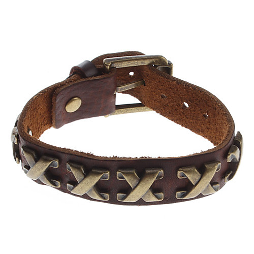 Z&x винтажном стиле х форма заклепки кожаный браслет