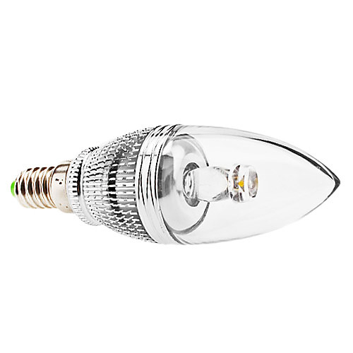 Dimmable E14 3W 210-240LM 3000-3500K теплый белый свет лампы светодиодные свечи (85-265В)