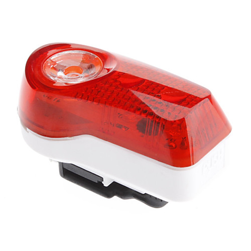 Красный  Белый ABS 0,5 Вт Светодиодный / 4 мигающий режим велосипеда Safety Light с 2 батарейки типа AAA