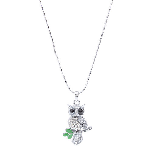 Rhinestone Little Owl форме ожерелья