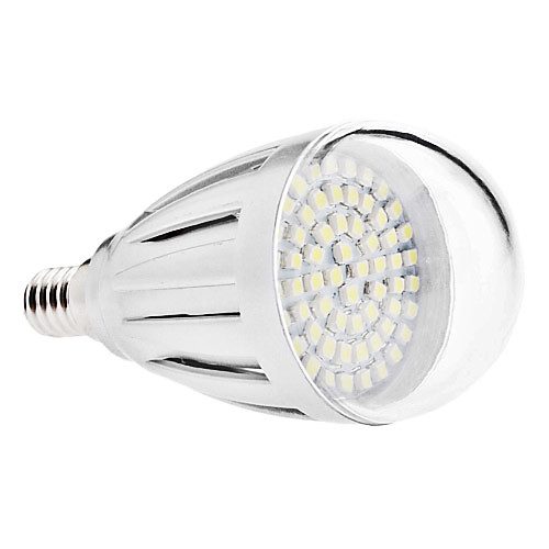 E14 4W 60x3528 SMD 300-320LM 6000-6500K натуральный белый свет привел мяч лампы (AC 110-130/ac 220-240)