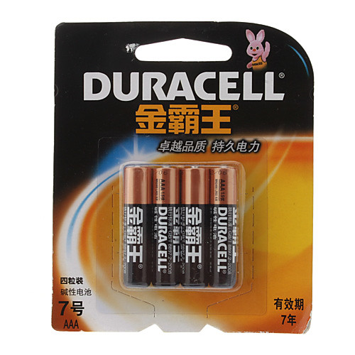 Duracell щелочные батареи AAA 1,5 В (4-Pack)