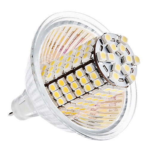 MR16 5W 120x3528 SMD 400-420LM 3000-3500K теплый белый свет Светодиодная лампа кукурузы (12)