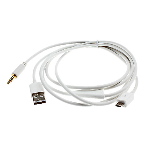 USB к Micro USB и AUX кабель для Samsung Galaxy S3 I9300 и другие