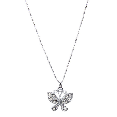 Rhinestone форме бабочки ожерелье