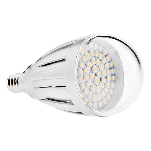 E14 4W 60x3528 SMD 300-320LM 3000-3500K теплый белый свет Светодиодная лампа мяч (110В/220В)