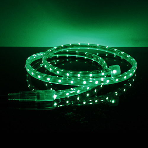 Водонепроницаемый 3,5 Вт / M 3528 SMD Зеленый свет лампы светодиодные ленты (220, длина по выбору пользователя)