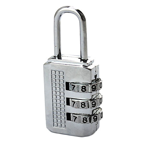 Сплав Al Серебряная 3-значный Комбинация Padlock