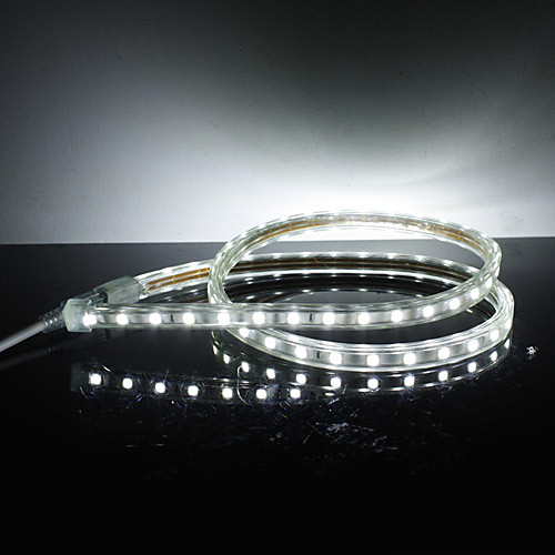Водонепроницаемая LED лента (220V), белый свет, белый свет, 10W/M 5050 SMD, разные варианты длина
