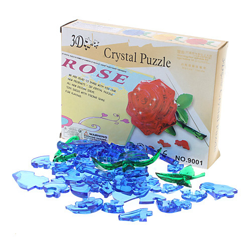 День Роз 3D Crystal Puzzle Святого Валентина подарок (44pcs, модель: 9001, случайный цвет)